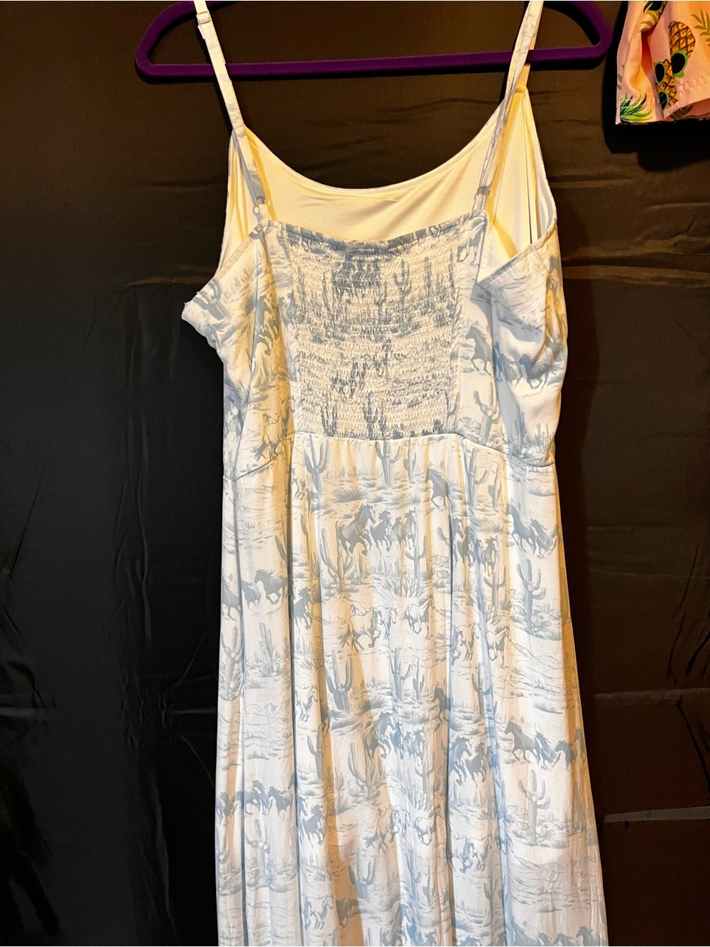 Wrangler White Dress with Light Blue Western Motif - Picture 2 of 7